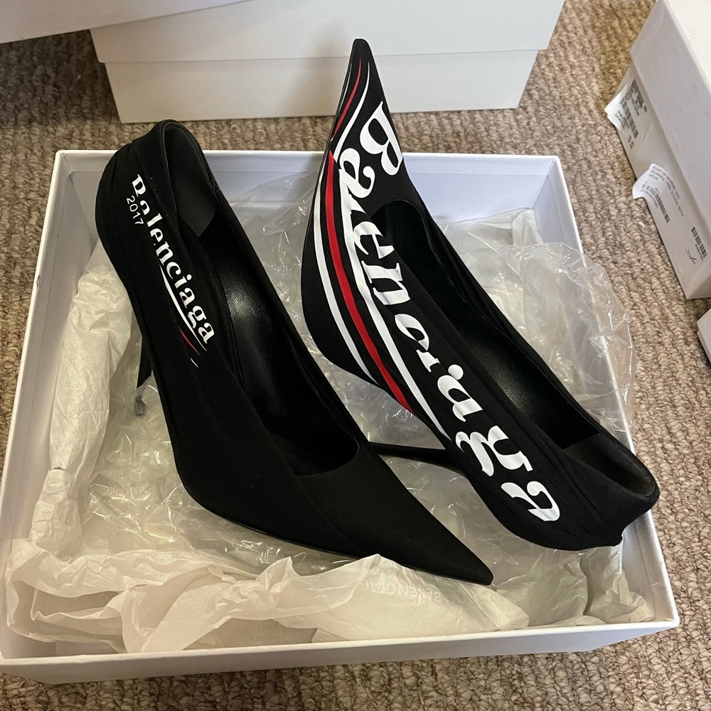 Balenciaga Knife fabric heels